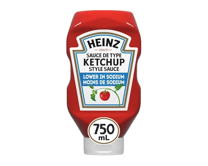 Heinz Bouteille De Ketchup Aux Tomates À Faible Teneur En Sodium - 750.0 ML