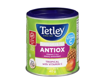 Tetley Super Green Tea Antiox Tropical With Vitamin C - 20.0 EA