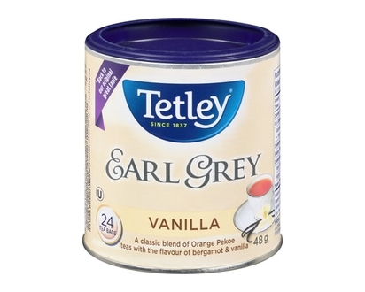 Tetley Earl Grey Vanilla Specialty Cannister Pack - 24 EA