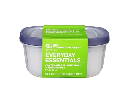 Everyday Essentials 3-Piece Square Food Storage Container Set - 1.0 EA