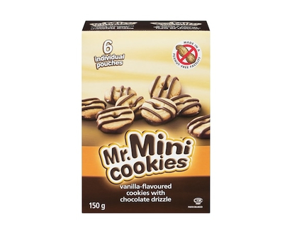 Mr. Cookies Mr. Mini Vanilla Flavoured Cookies with Chocolate Drizzle - 150.0 G