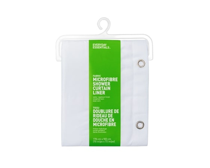 Everyday Essentials Microfiber Shower Curtain Liner, White - 1.0 EA