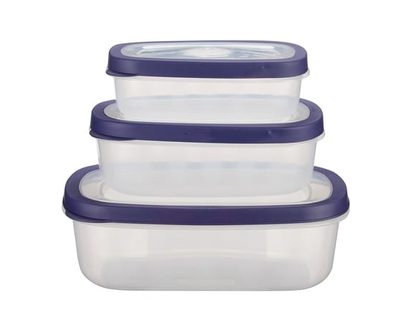 Everyday Essentials 3-Piece Rectangular Food Storage Container Set - 3.0 EA