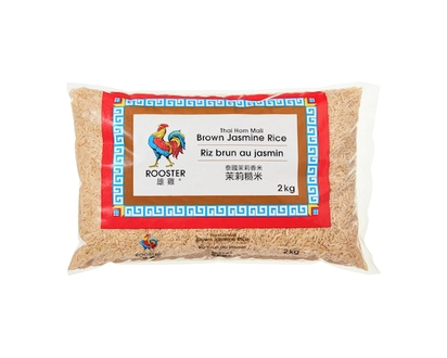 Rooster Thai Hom Mali Brown Jasmine Rice - 2.0 KG
