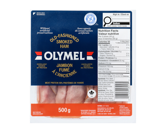 Olymel Jambon fumé à l'ancienne, format familial - 500.0 G