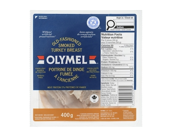 Olymel Poitrine de dinde fumée à l’ancienne - 400.0 G