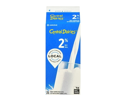 Central Dairies 2% Milk - 2.0 L