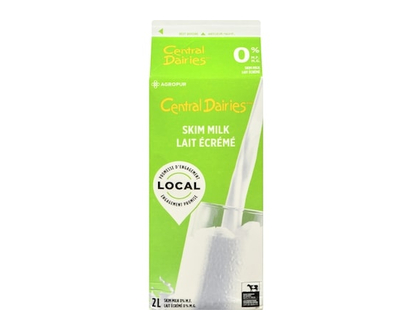 Central Dairies 0% Skim Milk - 2.0 L