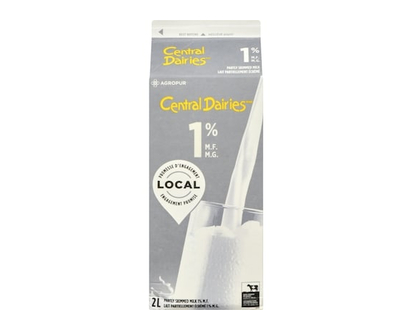 Central Dairies 1% Milk - 2.0 L