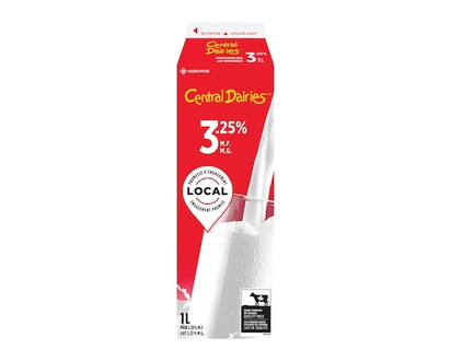 Central Dairies 3.25% Homogenized Milk - 1.0 L