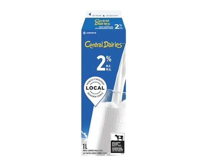Central Dairies 2% Milk - 1.0 L