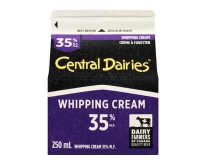 Central Dairies 35% Whipping Cream - 250.0 ML