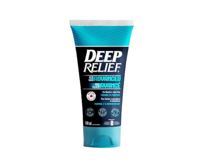 Deep Relief Ice Gel Advanced — Fast-Acting Cooling Pain Relief for Muscles & Joints — 5% Menthol Formula — Non-Greasy, Quick-Absorbing — Made in Canad