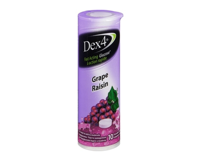 Dex4 Glucose Tablets, Grape - 10.0 EA