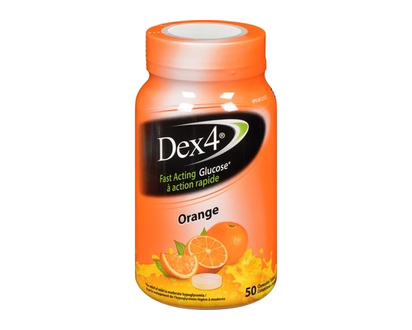 Dex4 Glucose Tablets, Orange - 50.0 EA