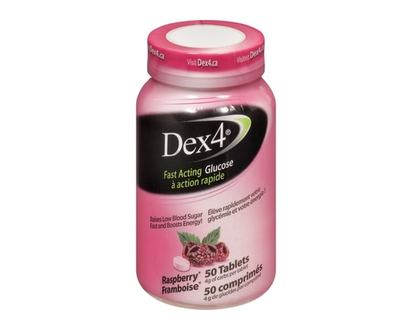 Dex4 Glucose Tablets, Raspberry - 50.0 EA