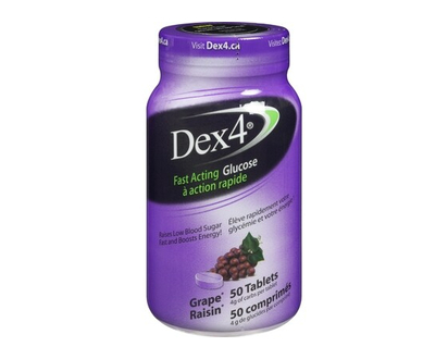 Dex4 Glucose Tablets, Grape - 50.0 EA