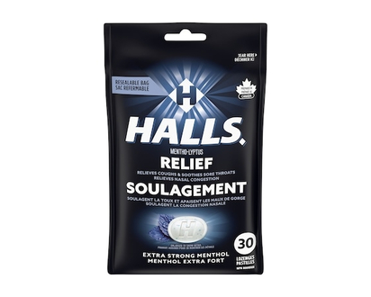 Halls Extra Strong, Cough Drops, Throat Lozenges, Sore Throat Relief, Mentho-Lyptus - 30.0 EA