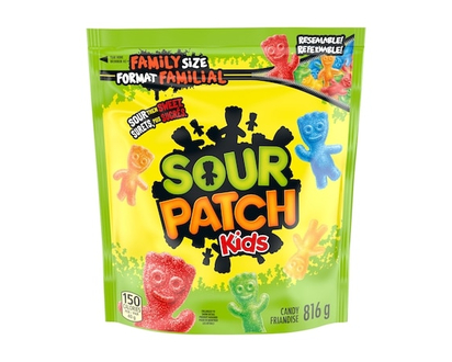 Sour Patch Kids originaux, bonbons AIGRES PUIS DOUX, format familial - 816.0 G