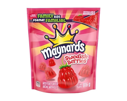 Swedish Berries Friandise, friandise gélifiée, format familial, friandises en vrac - 816.0 G
