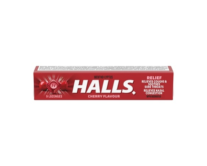 Halls Lozenges Mentho-Lyptus Cherry Flavour - 9 EA