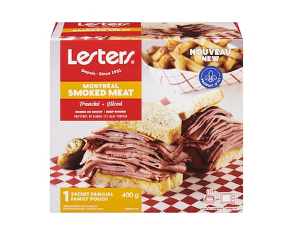 Lesters Montréal smoked meat tranché ronde de boeuf - 400.0 G
