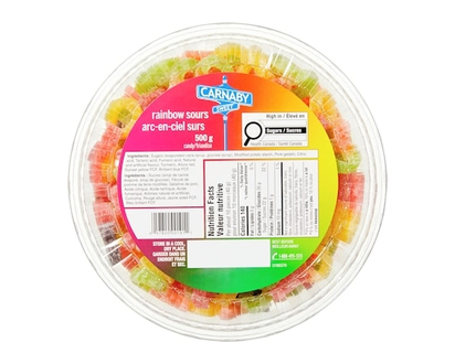 Carnaby Sweet Rainbow Sours Candy - 500.0 G