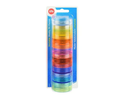 Life Brand Stackable weekly pill planner - 1 EA