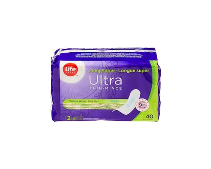Life Brand Life Ultra Thin Long Super Without Wings 40 - 40 PCS