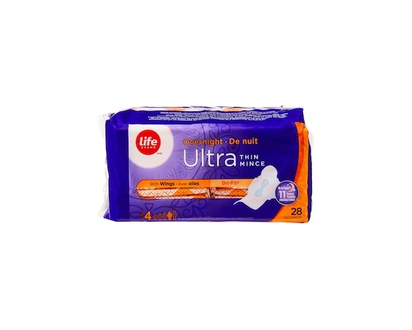 Life Brand Life Ultra Thin Overnight With Flexi-Wings® 28 - 28 EA