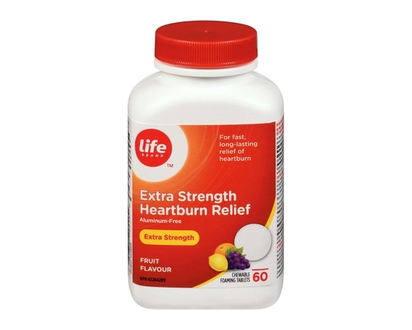 Life Brand Heartburn Relief Extra Strength Fruit Flavour - 60.0 EA