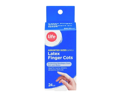 Life Brand Latex Finger Cots - 24 EA