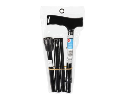 Life Brand Canne en Aluminium Pliante - Poigné en T - Noir - 1 CHA