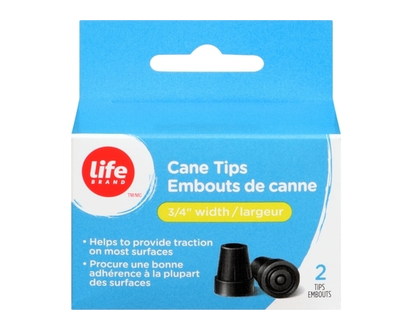 Life Brand Cane Tips, 2 Pieces - 1.0 EA