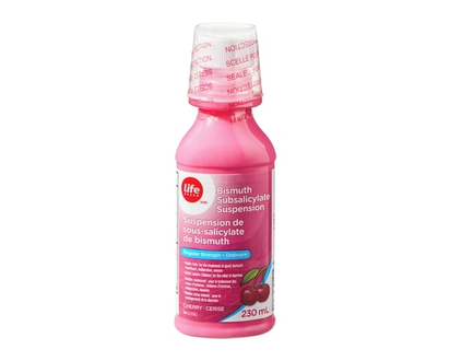 Life Brand Regular Strength Cherry Bismuth Subsalicylate Suspension - 230.0 ML