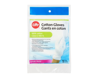 Life Brand Cotton gloves - small - 1 EA