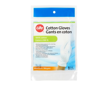 Life Brand Cotton gloves - medium - 1 EA