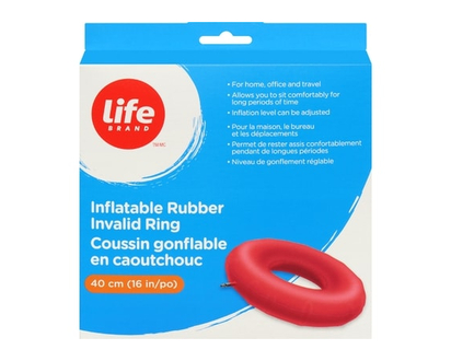 Life Brand Inflatable Rubber Invalid Ring, 40cm - 1.0 EA