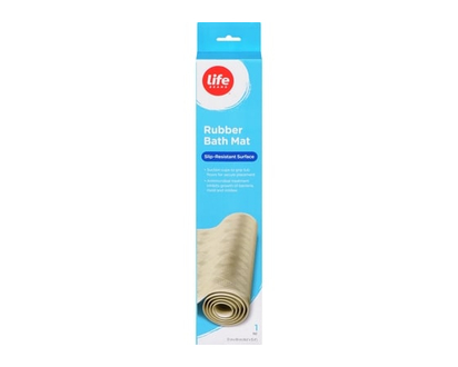 Life Brand Rubber Bath Mat, Slip-Resistant Surface - 1.0 EA