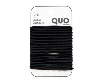 Quo Beauty Thin Elastics Black Pack of 28 - 1.0 EA