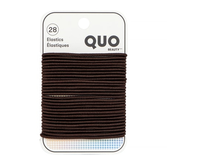 Quo Beauty Thin Elastics Brown Pack of 28 - 1.0 EA