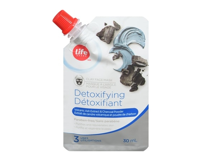Life Brand Détoxifiant masque à l'argile pour le visage - Extrait de cendre volcanique et poudre de charbon - 1 CHA
