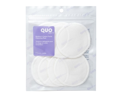 Quo Beauty Tampons nettoyants pour le visage en coton et bambou - 16 G