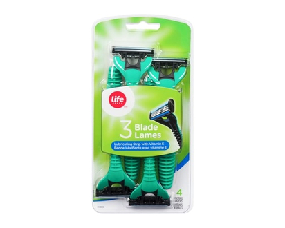 Life Brand Men 3 Blade Disposable Razor, Sensitive - 1.0 EA