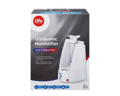 Life Brand Cool or Warm Mist Ultrasonic Humidifier 5L - 1 EA