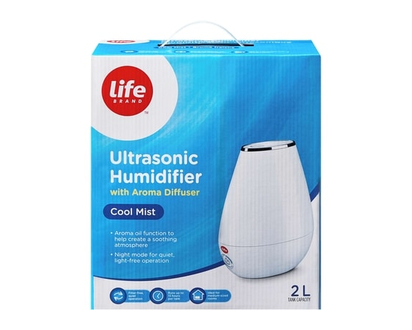 Life Brand Cool Mist Ultrasonic Humidifier with Aroma Diffuser 2L - 1 EA