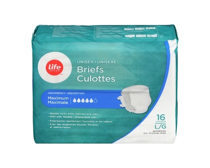 Caleçons, absorption maximale, unisexe, G, 16 par paquet - 16.0 EA