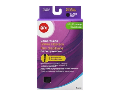 Life Brand Bas diaphane de compression bas-culotte L 20-30 - 1 CHA