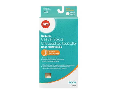 Life Brand Diabetic Casual Socks - 1 EA