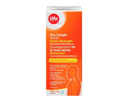 Life Brand Extra Strength Wildberry Flavour Dry Cough Relief Syrup - 100.0 ML